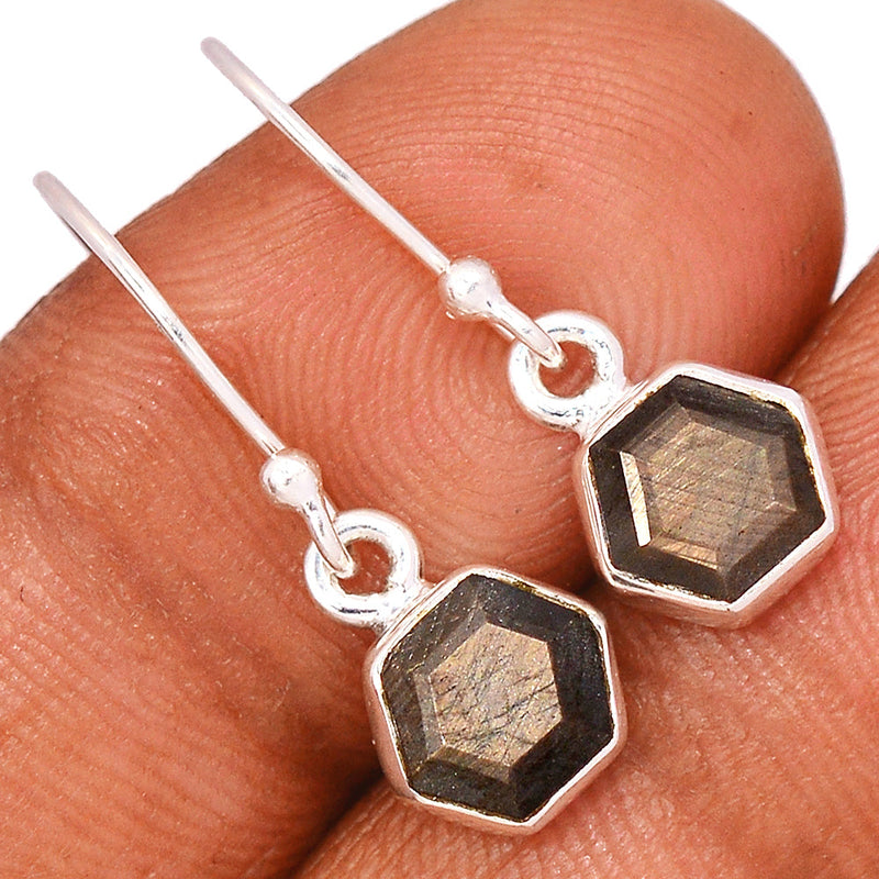 1" Zawadi Golden Sapphire Earrings - BSFE198