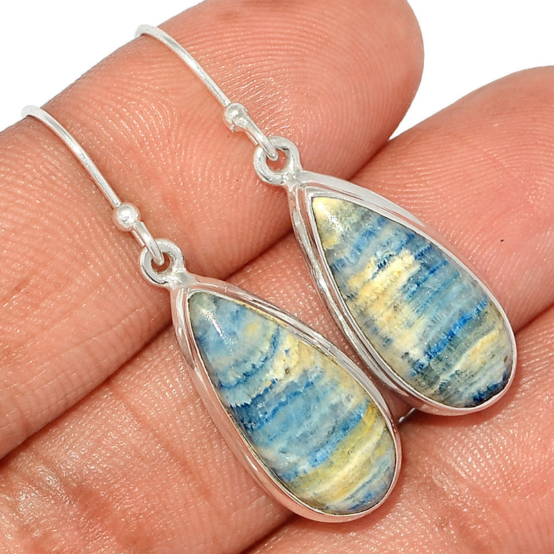 1.5" Blue Scheelite Earrings - BSLE348