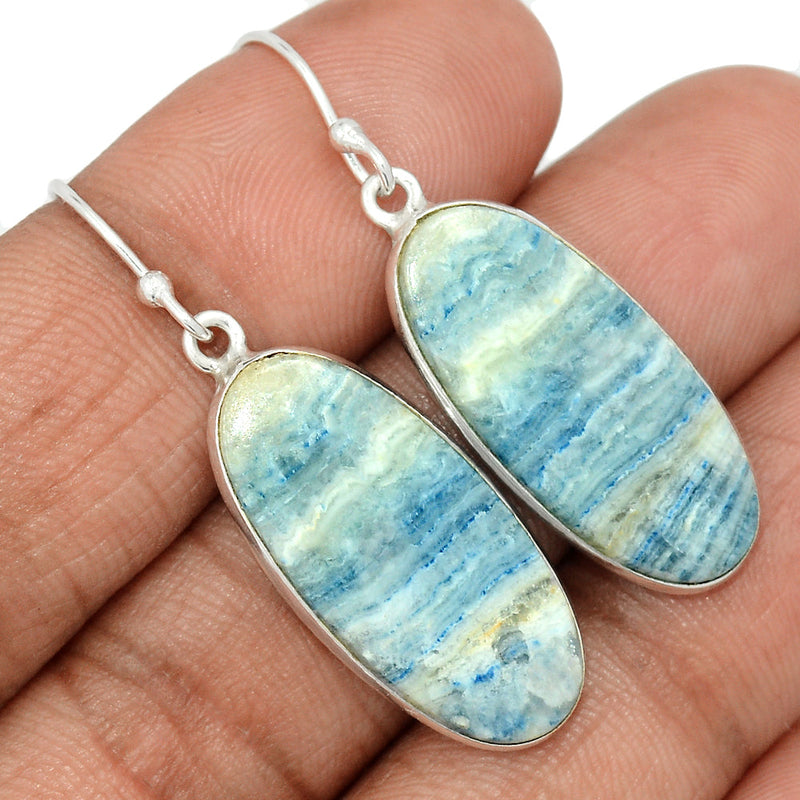 1.6" Blue Scheelite Earrings - BSLE393