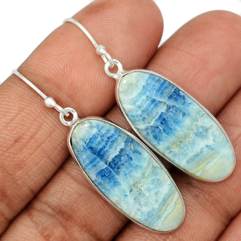 1.7" Blue Scheelite Earrings - BSLE395