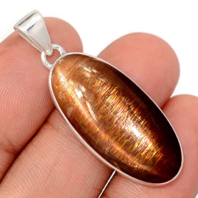 1.7" Black Sun Stone Pendants - BSNP477