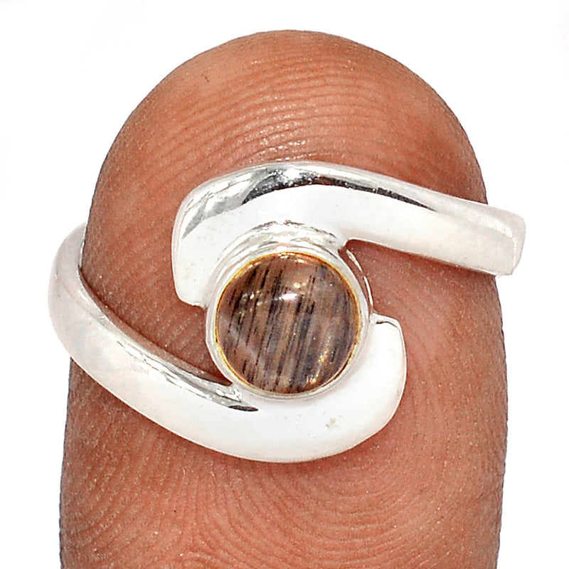Small Plain - Black Sunstone Ring - BSNR487