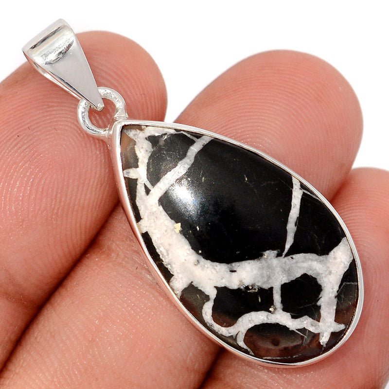 1.6" Black Septarian Pendants - BSRP310