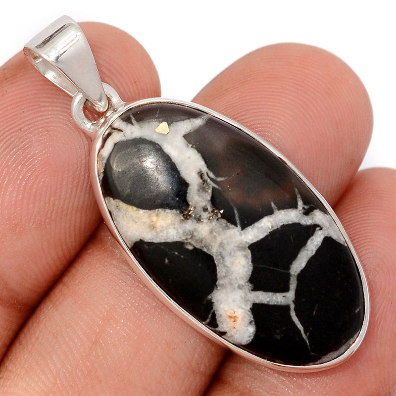 1.6" Black Septarian Pendants - BSRP311
