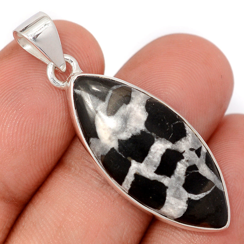 1.6" Black Septarian Pendants - BSRP314