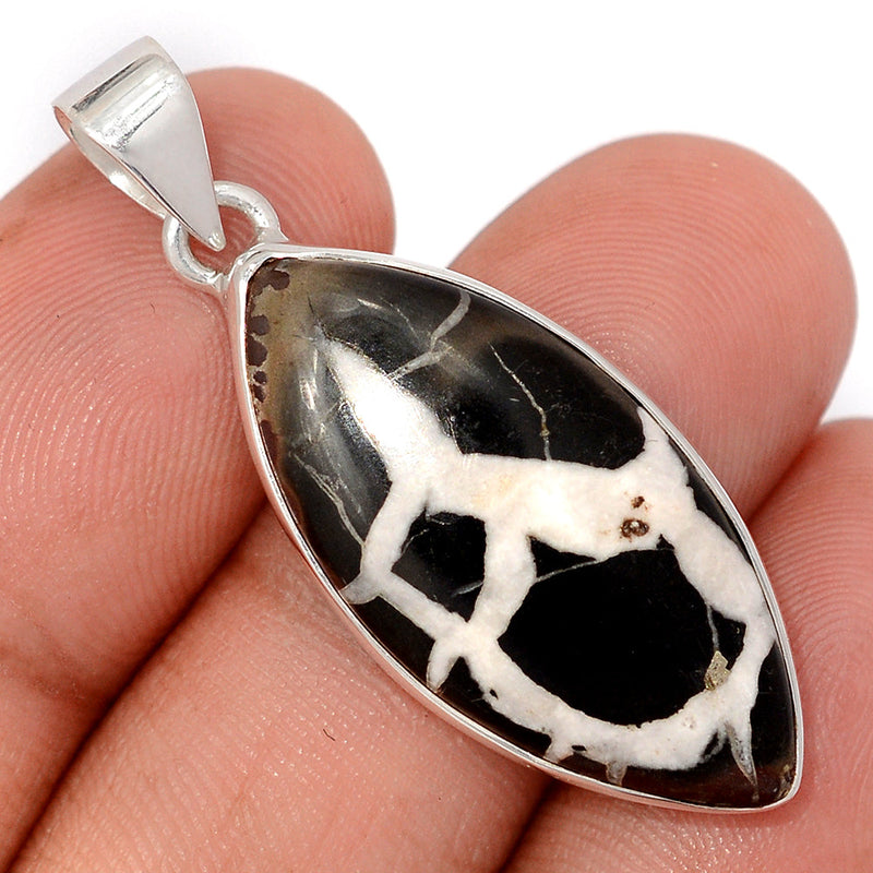 1.6" Black Septarian Pendants - BSRP315