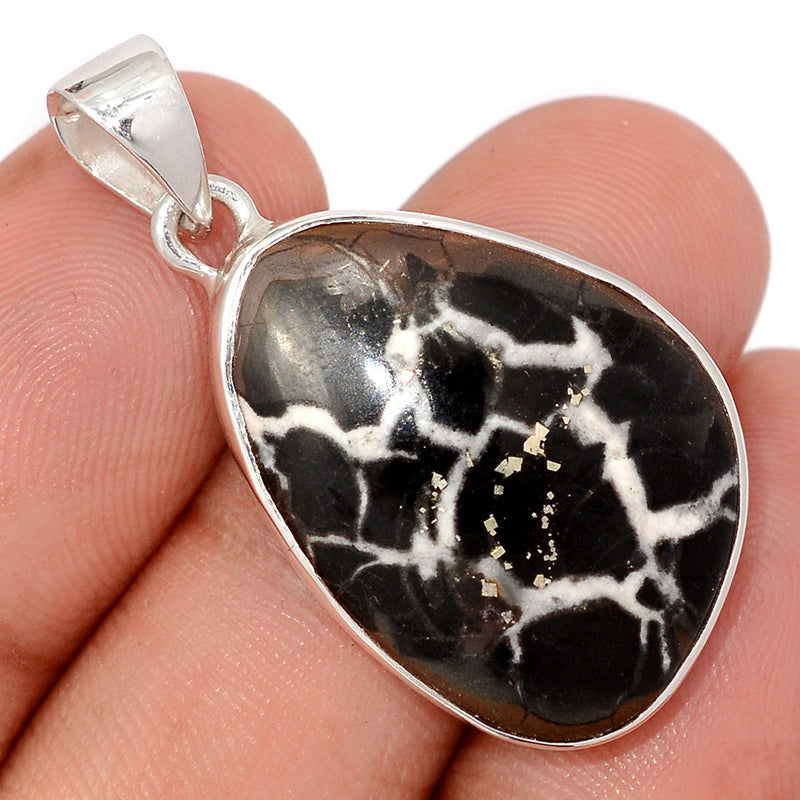 1.5" Black Septarian Pendants - BSRP317