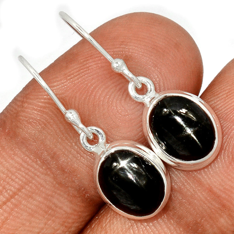 1.1" Black Star Earrings - BSTE260