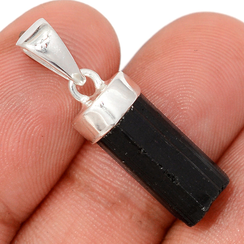 1.5" Black Tourmaline Point Pendants - BTMP182