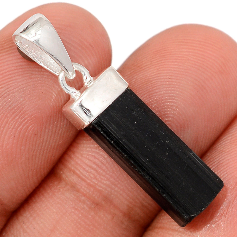 1.5" Black Tourmaline Point Pendants - BTMP182