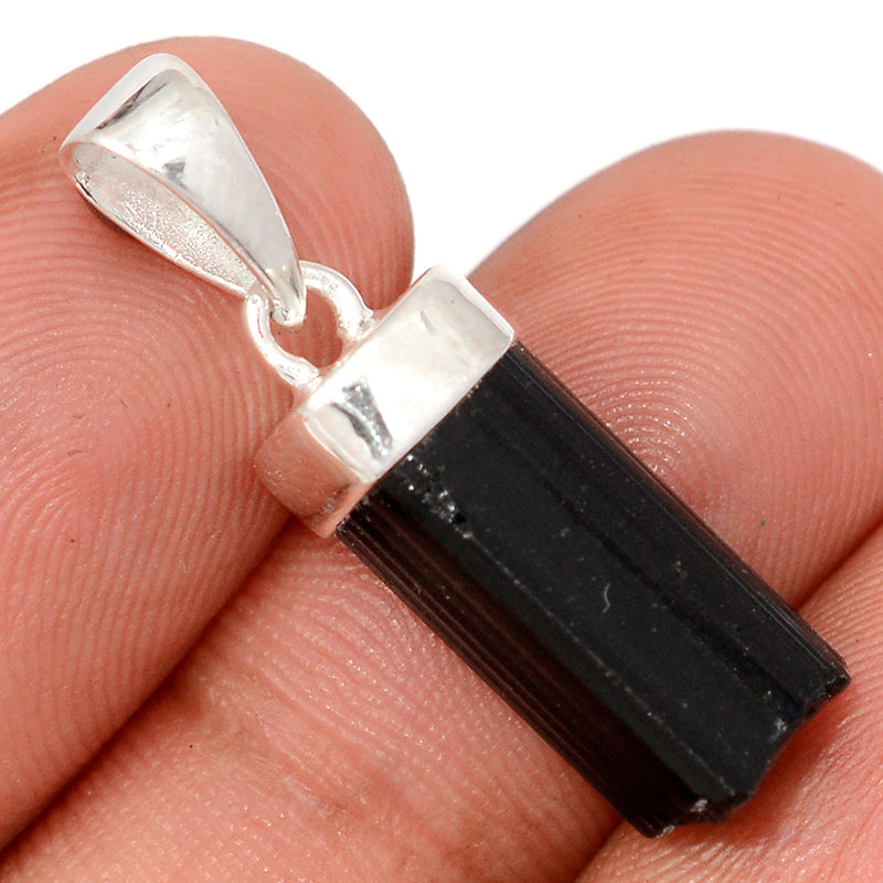1.5" Black Tourmaline Point Pendants - BTMP182