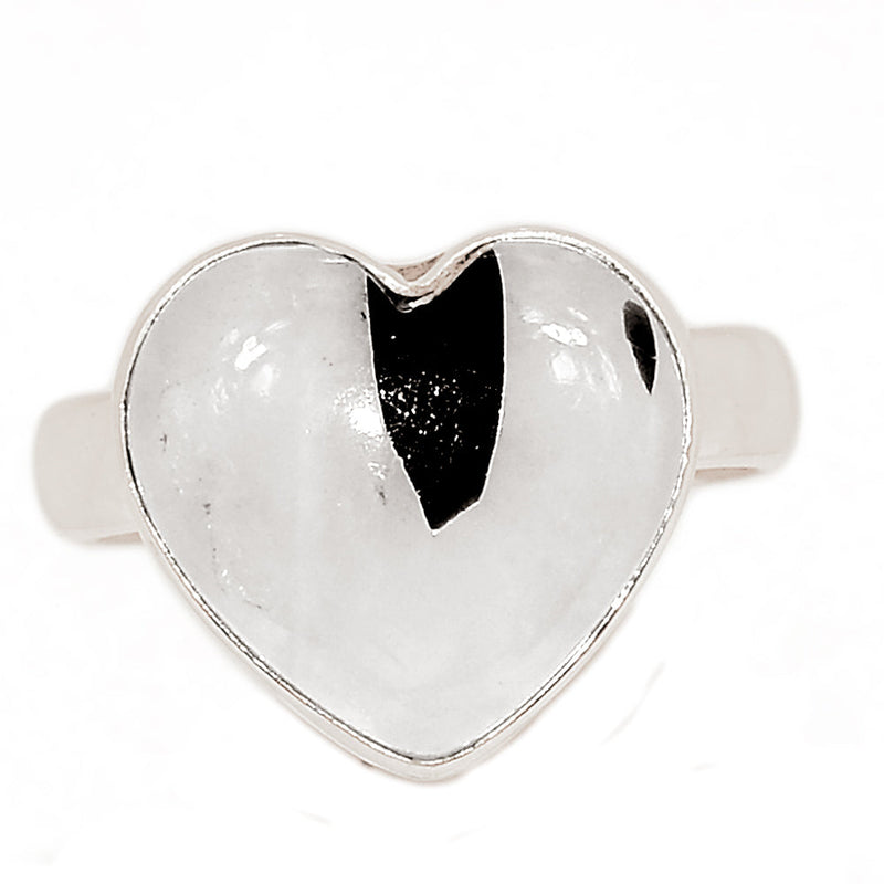 Heart - Black Tourmaline In Quartz Cabochon Ring - BTQR25