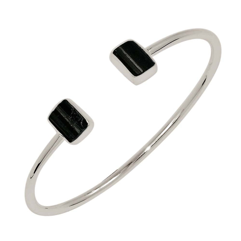Black Tourmaline Rough Bangle / Bracelets - BTRB68