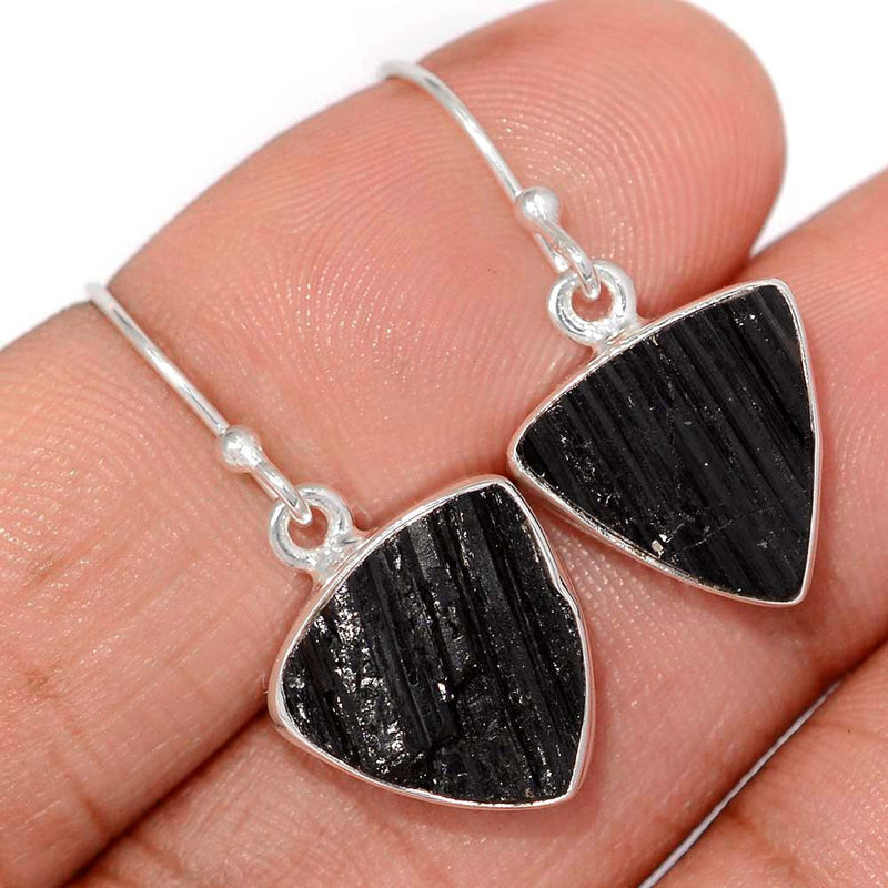 1.2" Black Tourmaline Rough Earrings - BTRE509