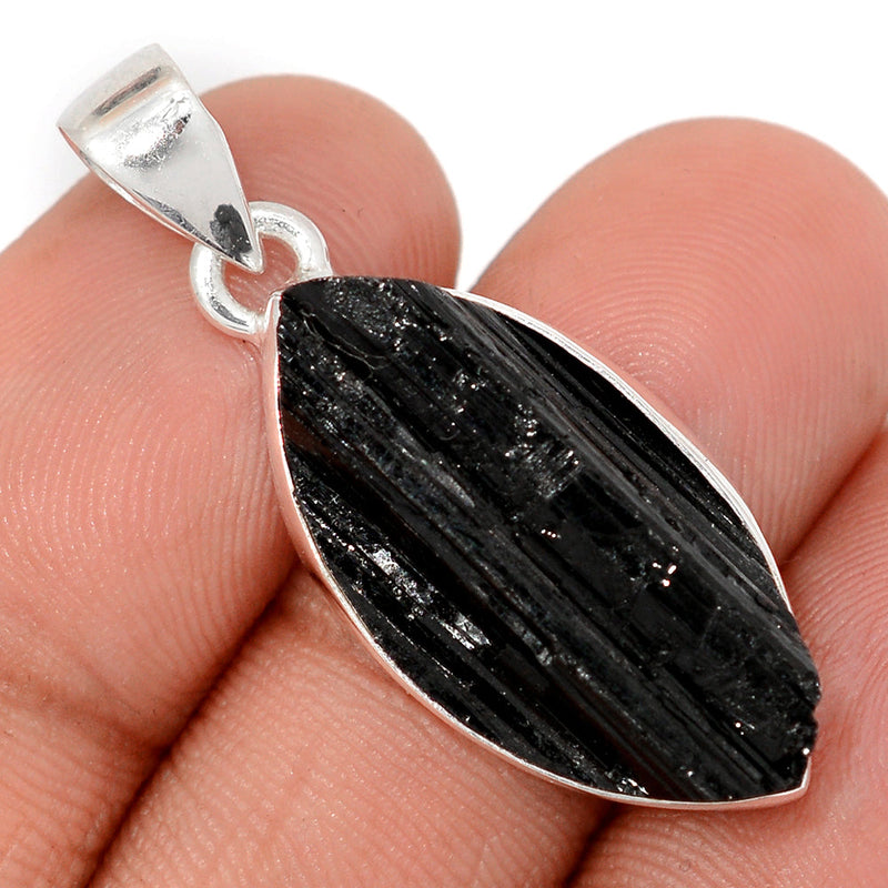 1.5" Black Tourmaline Rough Pendants - BTRP2032