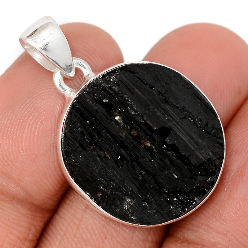 1.3" Black Tourmaline Rough Pendants - BTRP2036