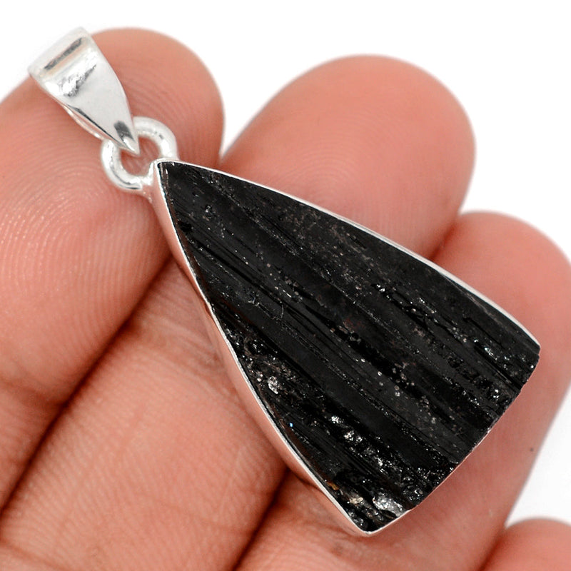 1.6" Black Tourmaline Rough Pendants - BTRP2051