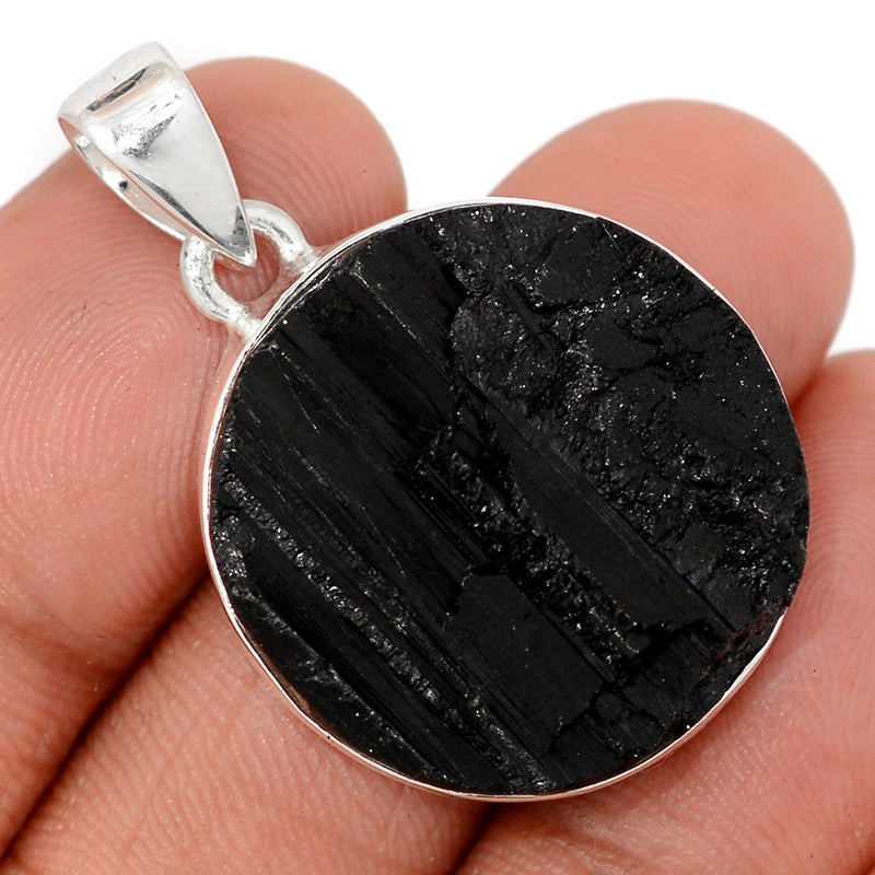 1.5" Black Tourmaline Rough Pendants - BTRP2054