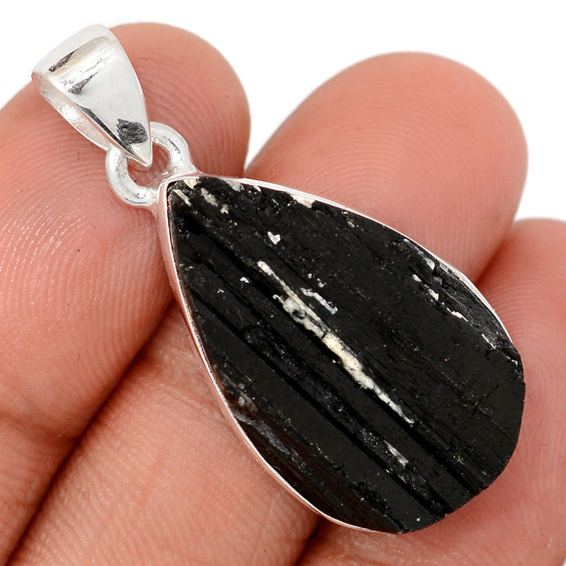 1.5" Black Tourmaline Rough Pendants - BTRP2057