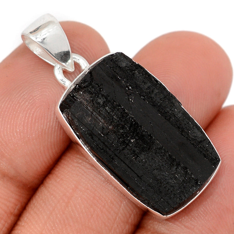 1.5" Black Tourmaline Rough Pendants - BTRP2060