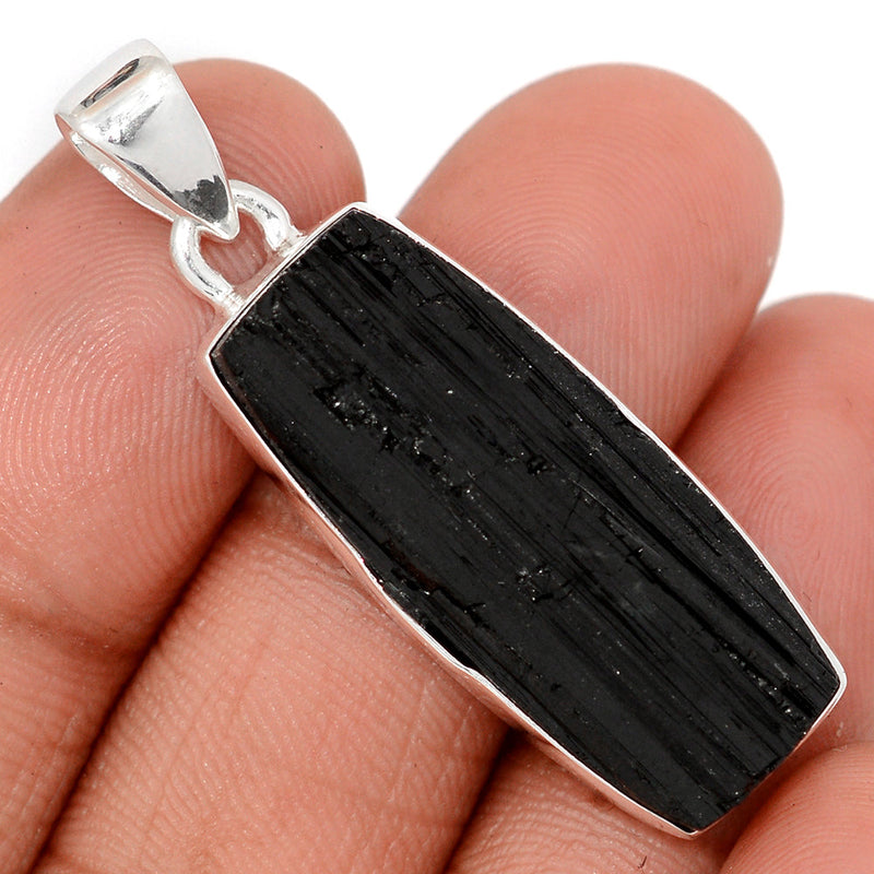 1.7" Black Tourmaline Rough Pendants - BTRP2061