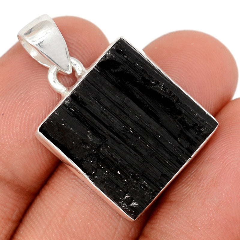 1.2" Black Tourmaline Rough Pendants - BTRP2067