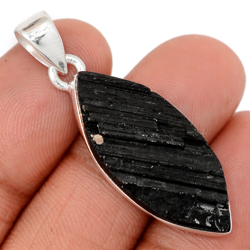 1.7" Black Tourmaline Rough Pendants - BTRP2079