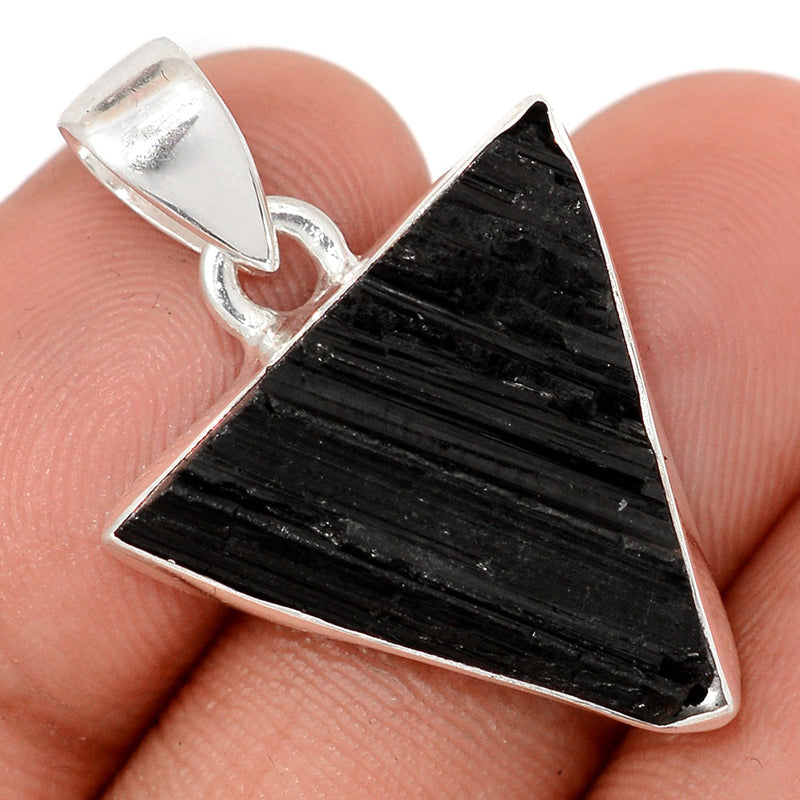 1.2" Black Tourmaline Rough Pendants - BTRP2089