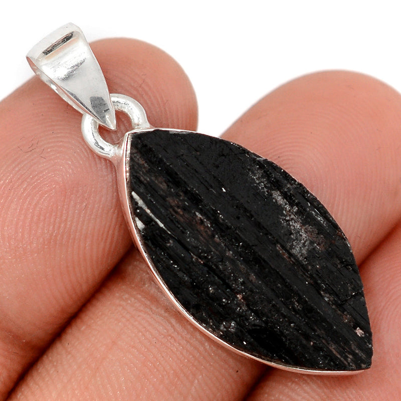 1.5" Black Tourmaline Rough Pendants - BTRP2091