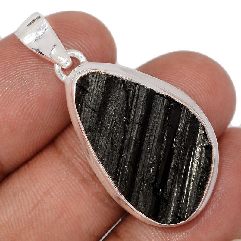 1.5" Black Tourmaline Rough Pendants - BTRP2114