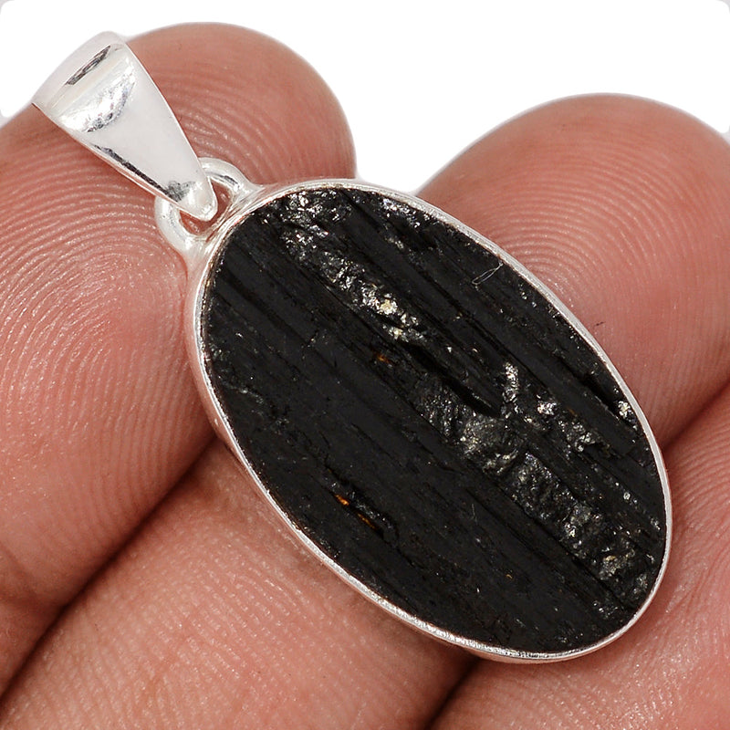 1.3" Black Tourmaline Rough Pendants - BTRP2115