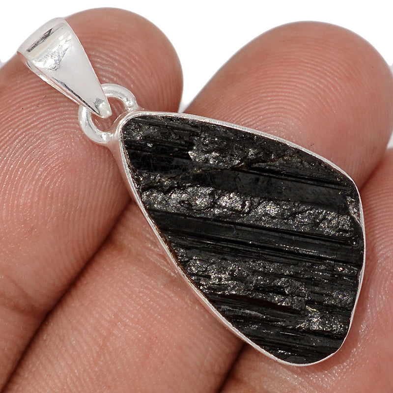 1.5" Black Tourmaline Rough Pendants - BTRP2116