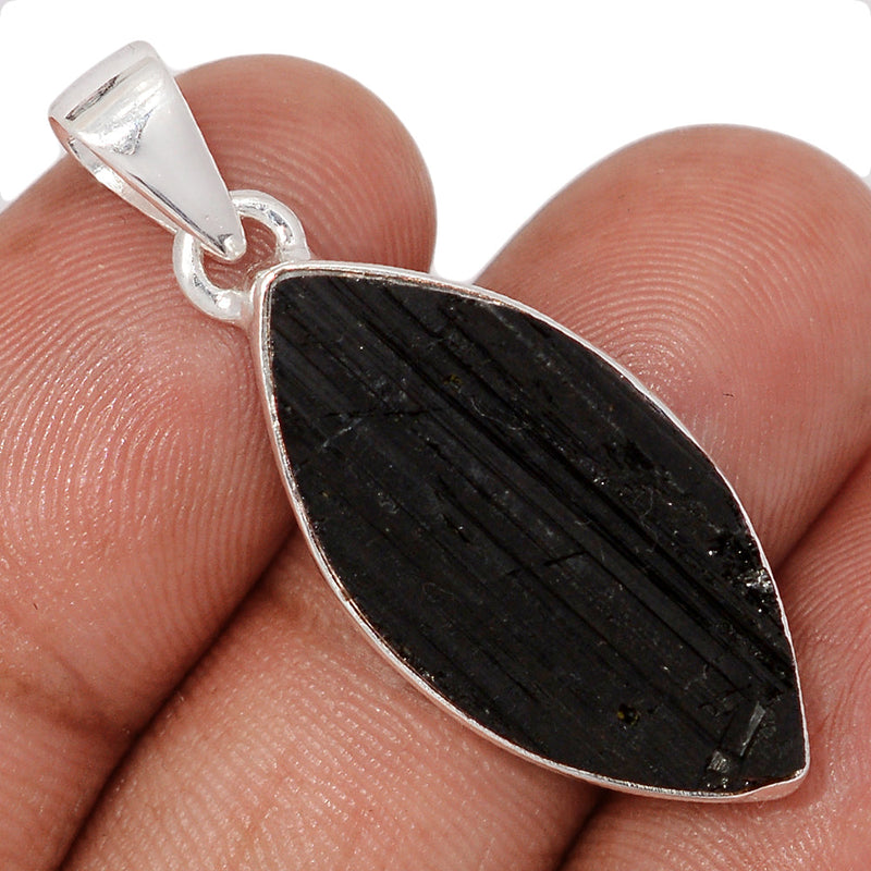1.5" Black Tourmaline Rough Pendants - BTRP2119
