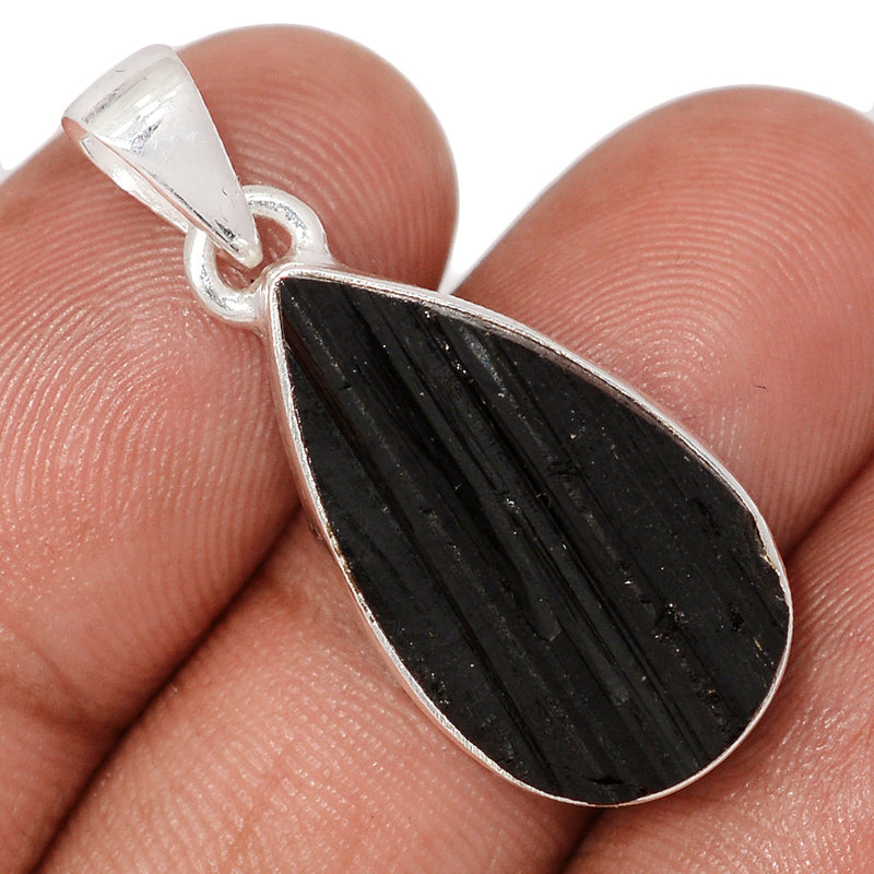 1.3" Black Tourmaline Rough Pendants - BTRP2120