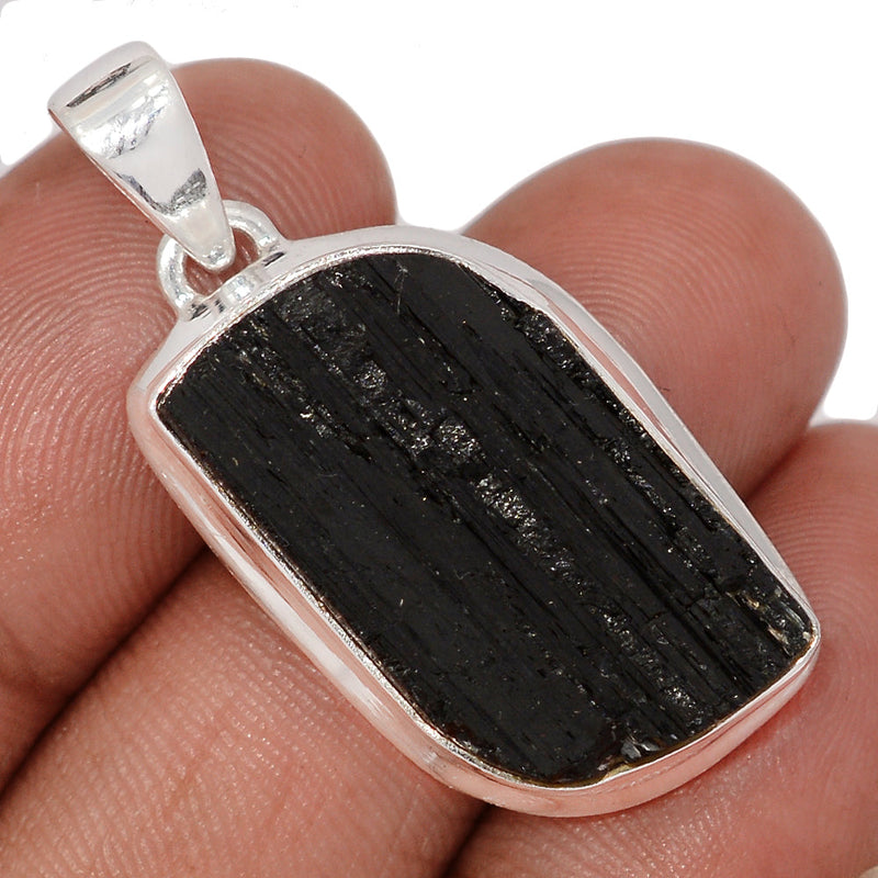 1.5" Black Tourmaline Rough Pendants - BTRP2121