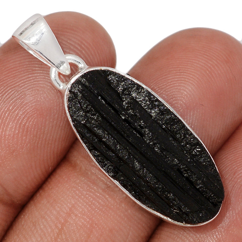 1.5" Black Tourmaline Rough Pendants - BTRP2122