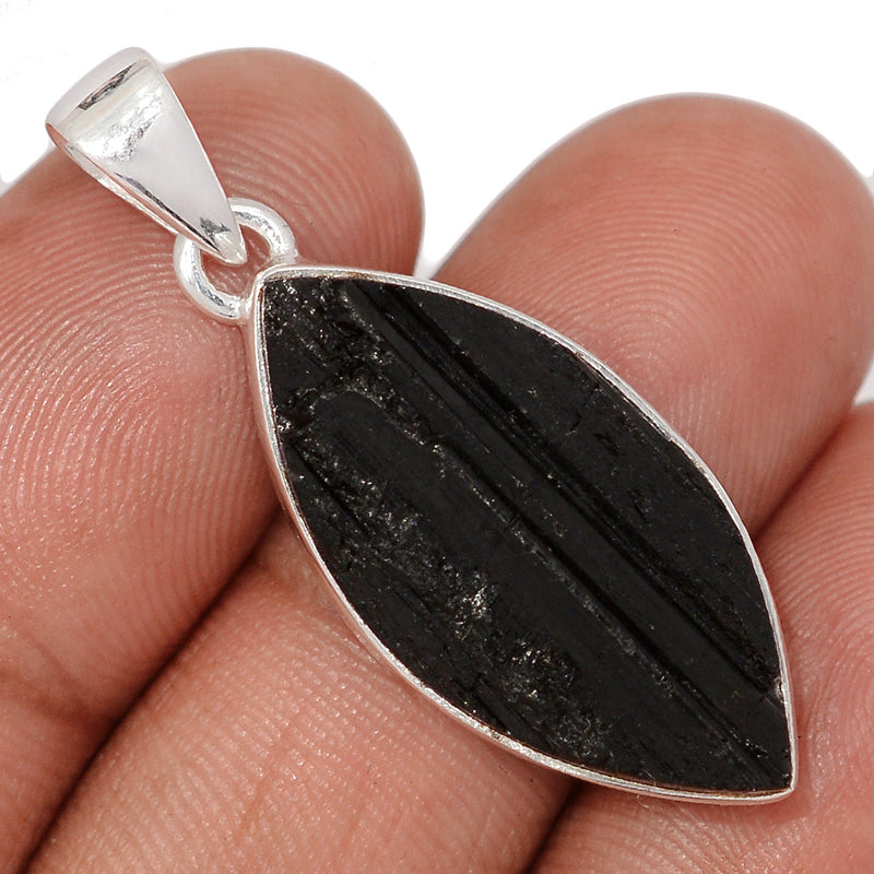 1.5" Black Tourmaline Rough Pendants - BTRP2124