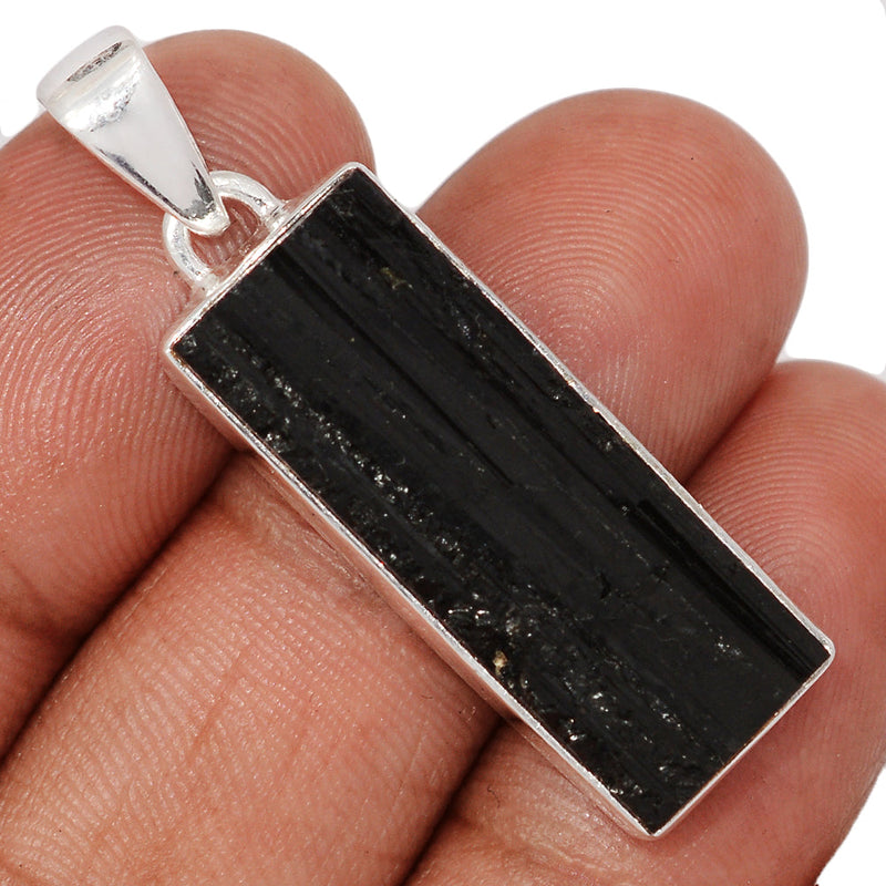1.6" Black Tourmaline Rough Pendants - BTRP2127