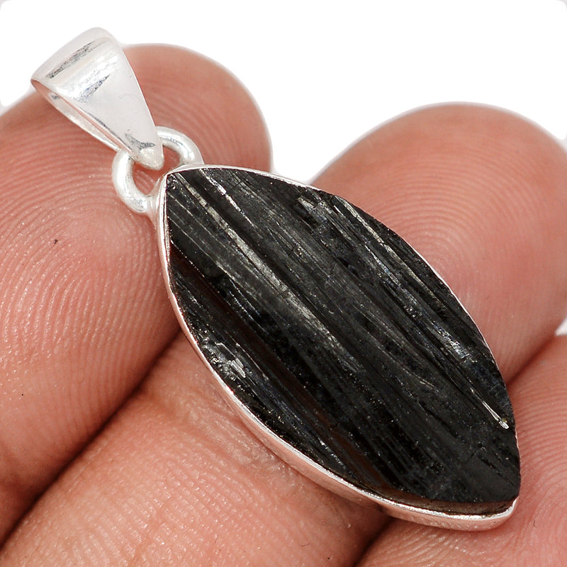 1.5" Black Tourmaline Rough Pendants - BTRP2133