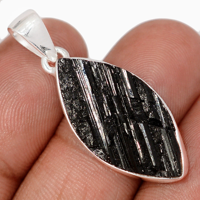 1.5" Black Tourmaline Rough Pendants - BTRP2135