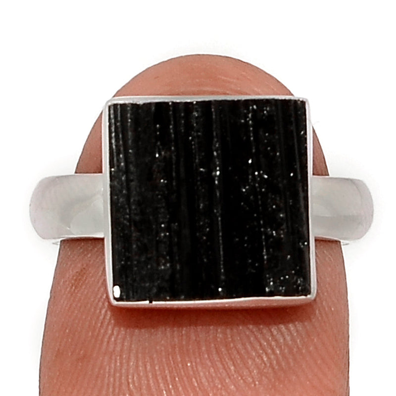 Black Tourmaline Rough Ring - BTRR1492