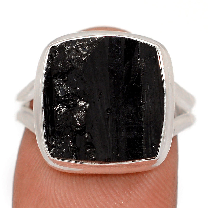 Black Tourmaline Rough Ring - BTRR1501
