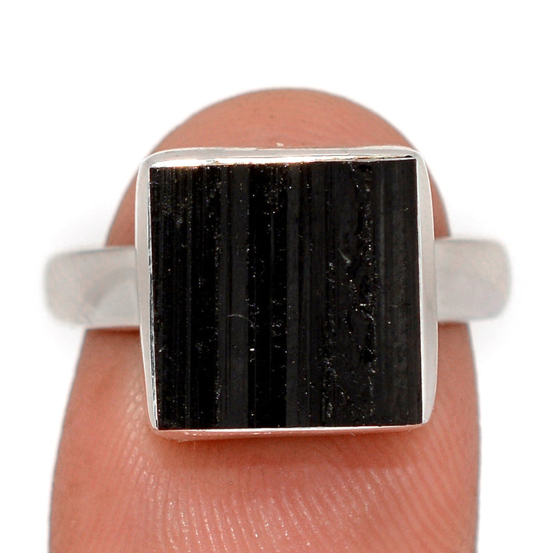 Black Tourmaline Rough Ring - BTRR1517