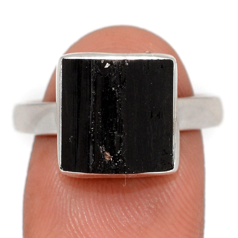 Black Tourmaline Rough Ring - BTRR1522