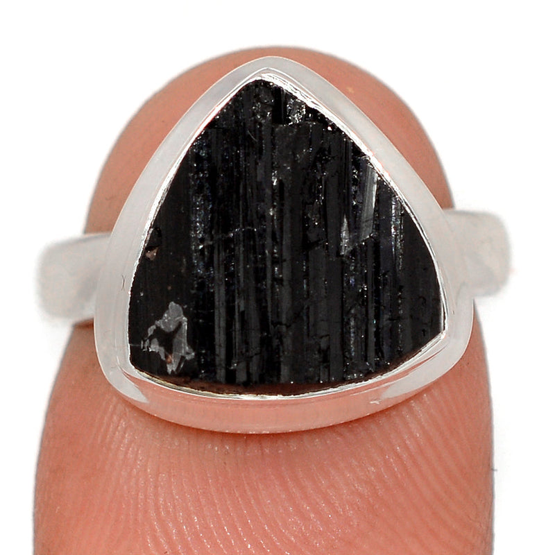 Black Tourmaline Rough Ring - BTRR1523