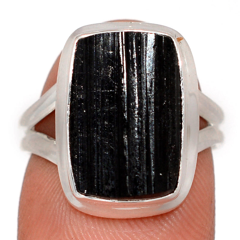 Black Tourmaline Rough Ring - BTRR1527