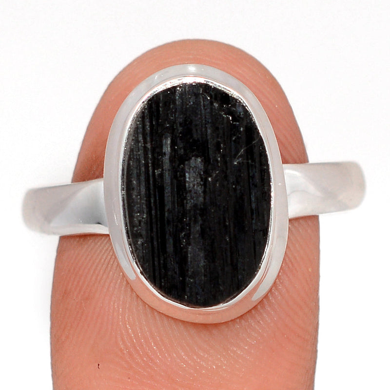 Black Tourmaline Rough Ring - BTRR1534