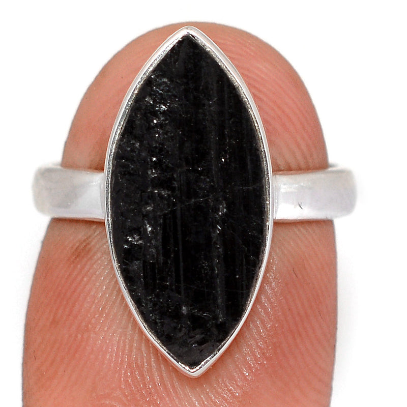 Black Tourmaline Rough Ring - BTRR1540