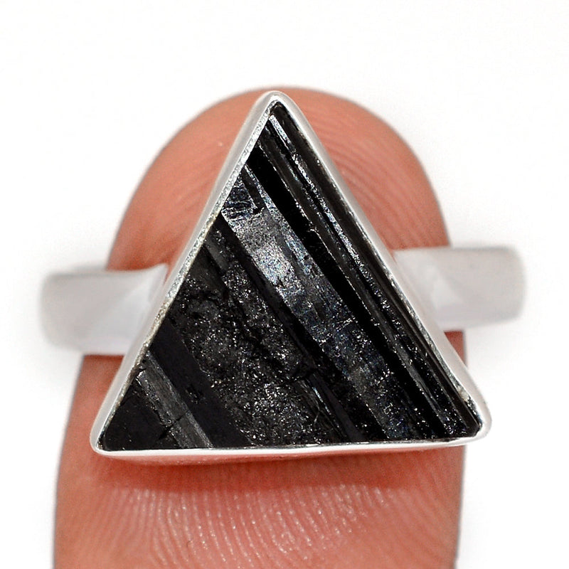 Black Tourmaline Rough Ring - BTRR1545