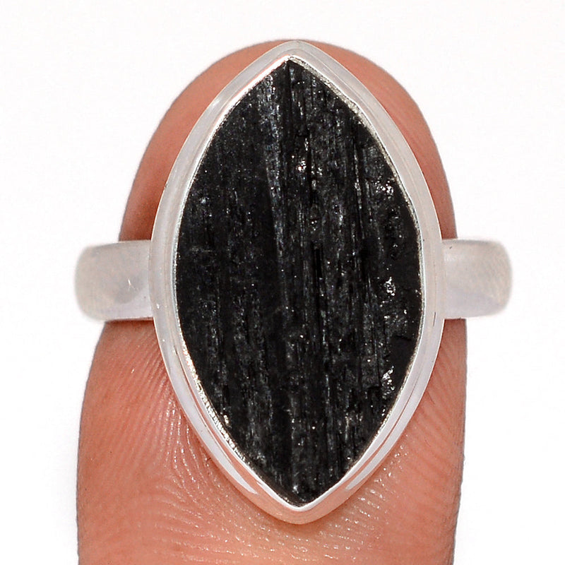 Black Tourmaline Rough Ring - BTRR1547